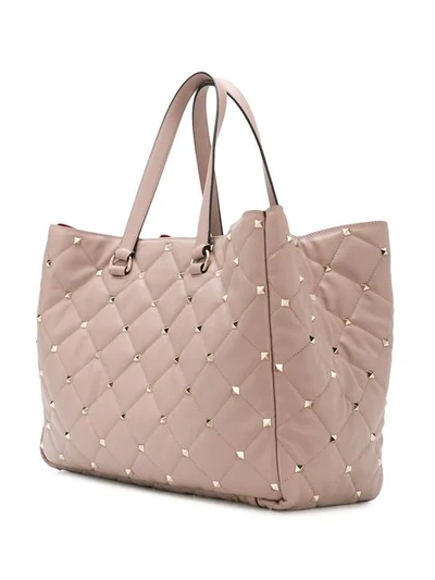 Shop Valentino Garavani Rockstud Spike Tote In Pink