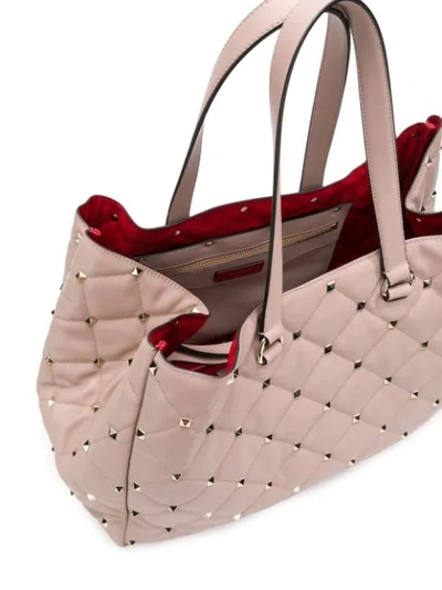 Shop Valentino Garavani Rockstud Spike Tote In Pink