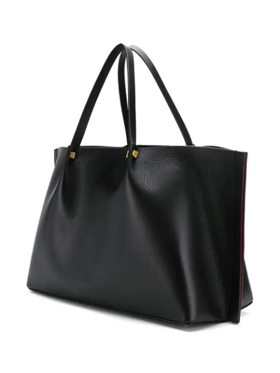 Shop Valentino Garavani Go Logo Large Shopper In Black