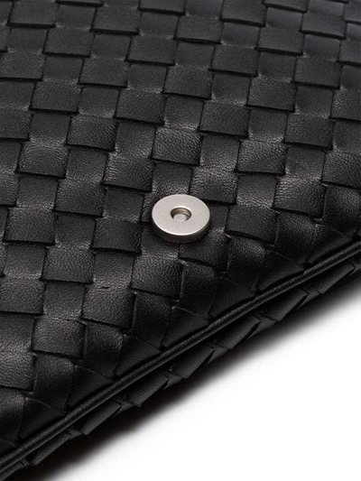 Shop Bottega Veneta Intrecciato Crossbody Bag In Black