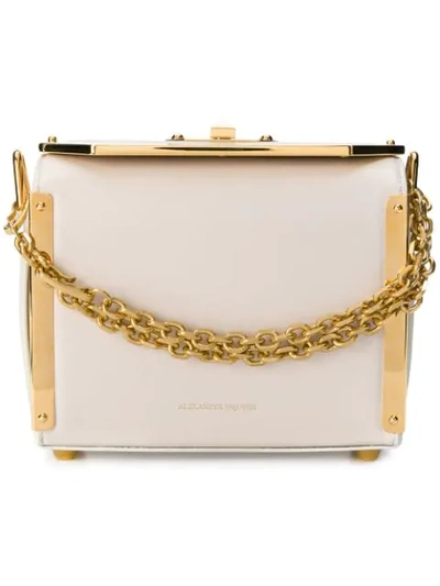 Shop Alexander Mcqueen Mini Square Crossbody Bag C In White