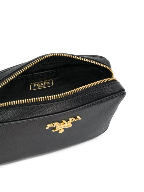 Prada Saffiano Cross-body Bag In Black | ModeSens