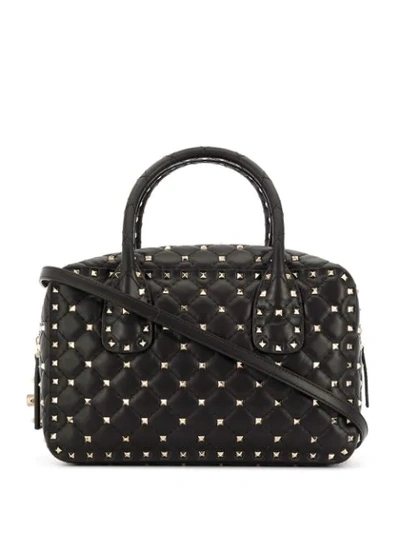 Shop Valentino 'rockstud' Handtasche Mit Henkel In Black