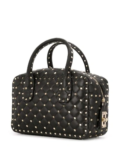 Shop Valentino 'rockstud' Handtasche Mit Henkel In Black