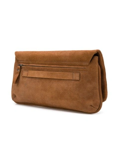Shop Marsèll Foldover Crossbody Bag In Brown