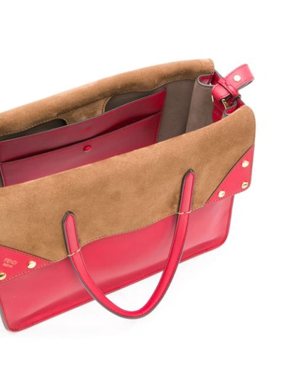 Shop Fendi Flip Tote Bag In Red