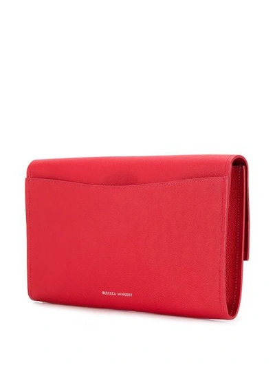 Shop Rebecca Minkoff Jean Clutch Bag In Red