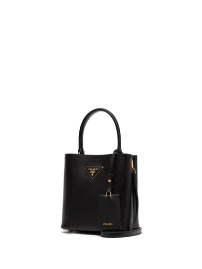 Shop Prada Medium Panier Tote Bag In Nero/fuoco