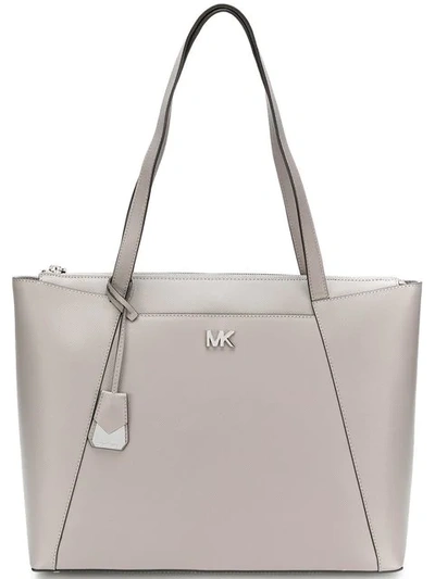 Shop Michael Michael Kors Maddie Tote Bag In Grey