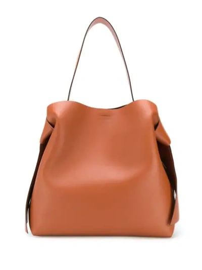 Shop Acne Studios Musubi Maxi Shoulder Bag In Brown