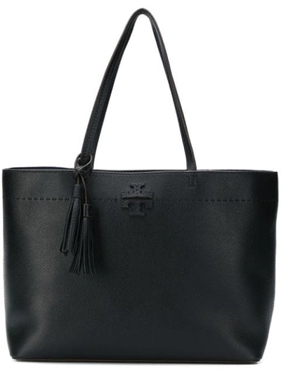 Shop Tory Burch Mcgraw Tote Bag In Black