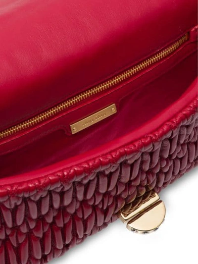 Shop Miu Miu Cloquet Shoulder Bag In Red