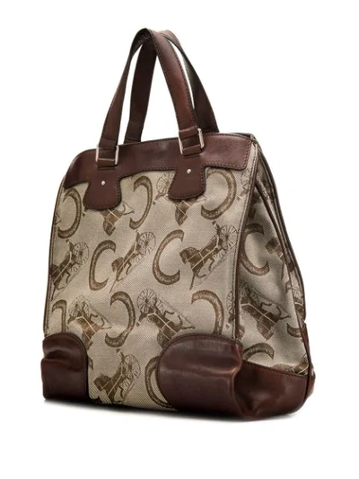 Pre-owned Celine  Horse Carriage Pattern Tote In Brown