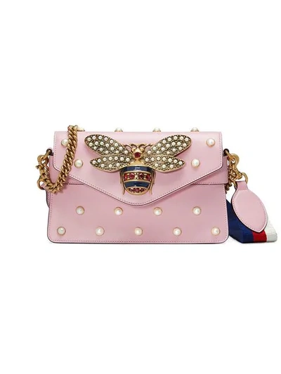Shop Gucci Broadway Leather Mini Bag In 8007