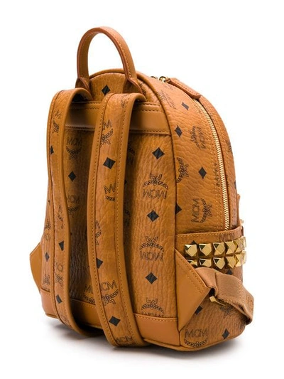 Shop Mcm Stark Classic Backpack In Co001 Cognac