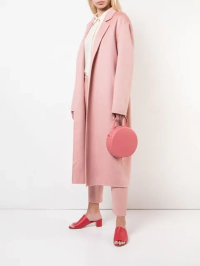 Shop Mansur Gavriel Circle Crossbody Bag In Pink