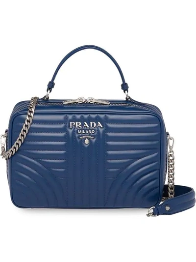 Shop Prada Diagramme Bag - Blue