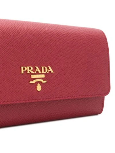 Shop Prada Wallet On Chain Bag In Red