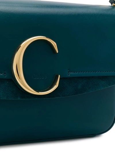 Shop Chloé C Shoulder Bag In Blue