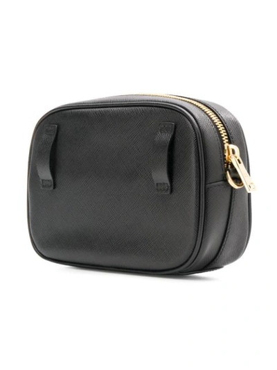 Shop Prada Logo Plaque Belt Bag In Black