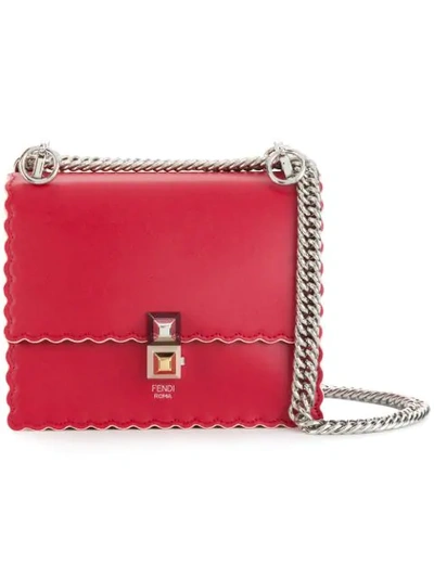 Shop Fendi Kan I Small Bag In Red
