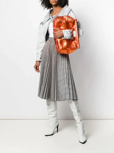 Shop Maison Margiela Glam Slam Metallic Bag In Orange