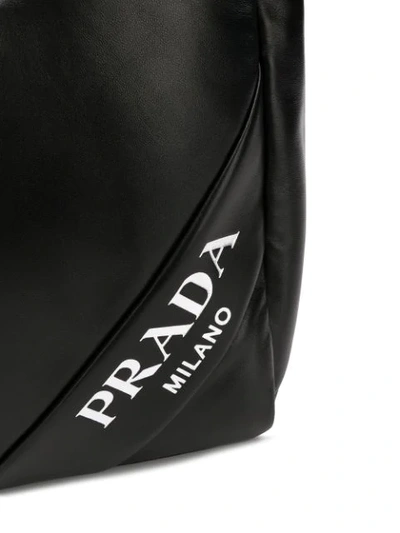 Shop Prada Large Top Handles Tote In Black