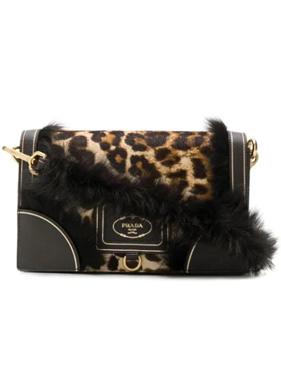 Shop Prada Vintage 1990's Animal Print Bag - Brown