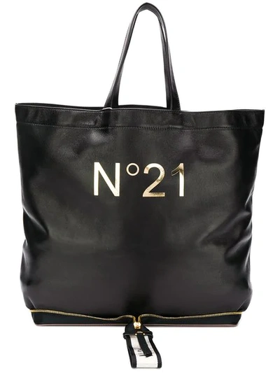 Shop N°21 Nº21 'nº21' Shopper - Schwarz In Black