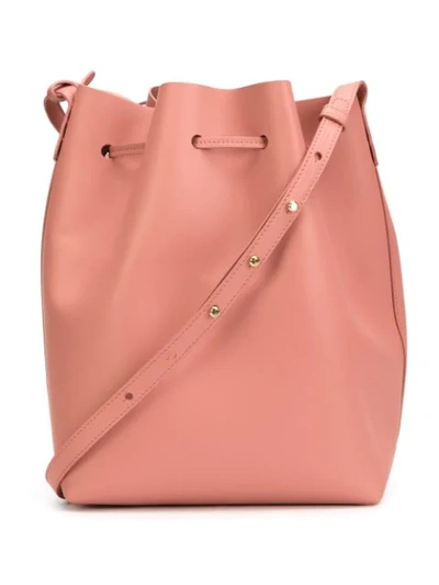 Shop Mansur Gavriel Bucket Bag In Pink