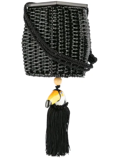 Shop Wai Wai Fauna Shoulder Bag In Black