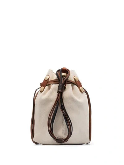 Shop Marni Bucket Bag In 00w06 White