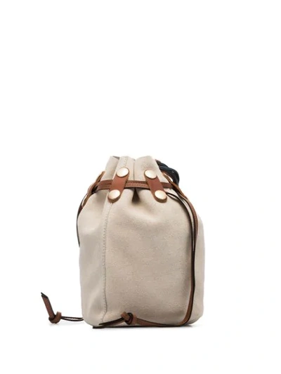 Shop Marni Bucket Bag In 00w06 White