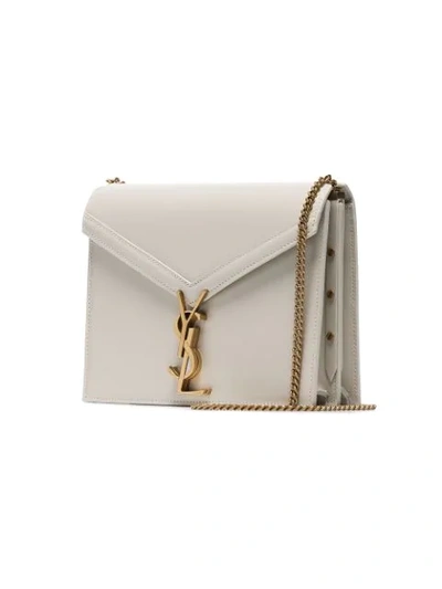 Shop Saint Laurent Cassandra Shoulder Bag In Neutrals