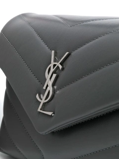 Shop Saint Laurent Loulou Toy Shoulder Bag In Grey