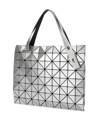 Shop Bao Bao Issey Miyake Geometric Tote Bag - Silver