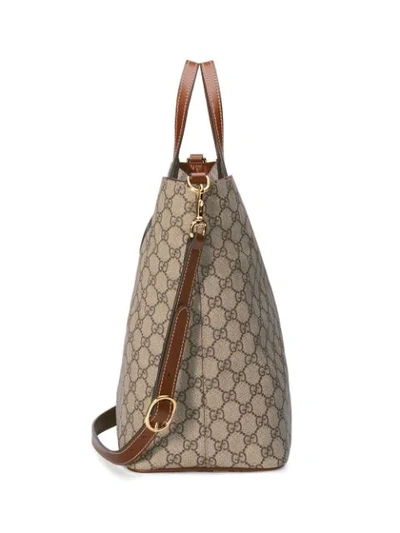 Shop Gucci Gg Supreme Tote In Neutrals