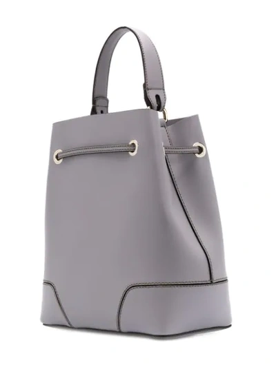 Shop Furla Stacy Mini Bucket Bag - Grey