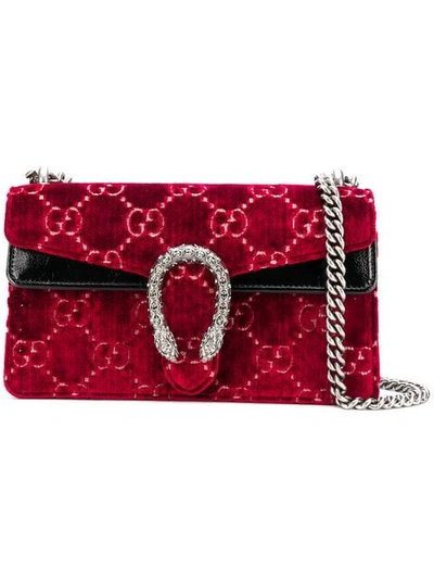 Shop Gucci Dionysus Gg Supreme Bag In Red