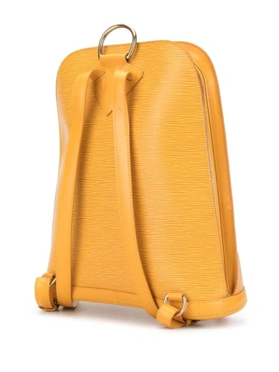 Pre-owned Louis Vuitton  Gobelins Backpack In Yellow