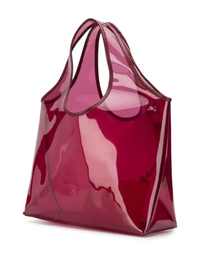 Shop See By Chloé Transparent Tote Bag In Red