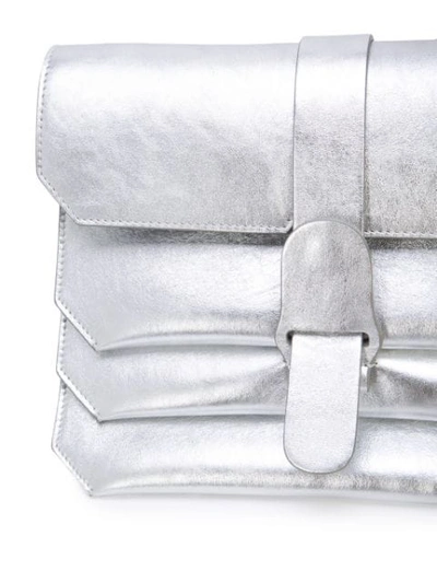 Shop Senreve Metallic Crossbody Bag In Silver