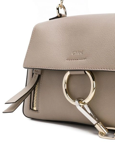Shop Chloé Faye Day Shoulder Bag In Grey