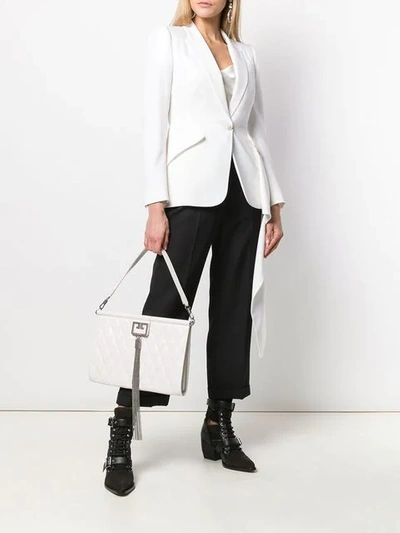 Shop Givenchy Gem Quilted Shoulder Bag In White
