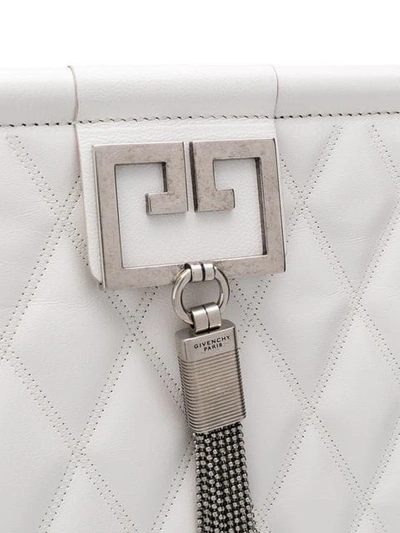 Shop Givenchy Gem Quilted Shoulder Bag In White