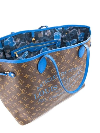 Shop Pre-owned Louis Vuitton Neverfull Monogram Tote Bag In Black