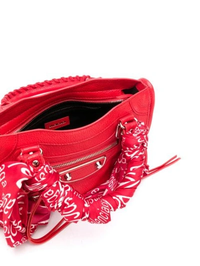 Shop Balenciaga Mini City Scarf Bag In 6562 - Red