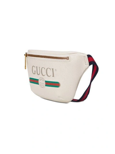 Shop Gucci Print Small Belt Bag In White