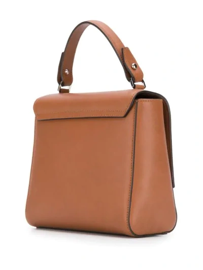 Shop Philippe Model Flap Square Tote - Brown