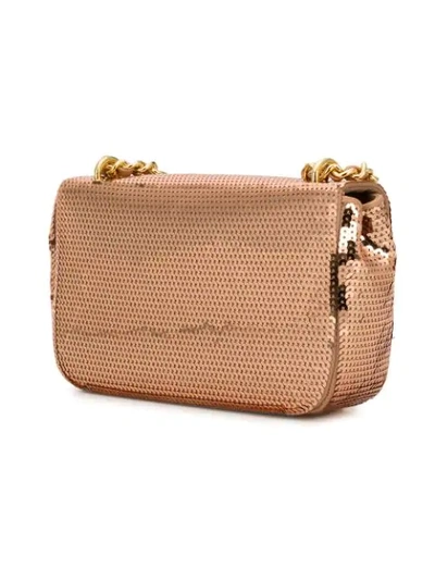 Shop Moschino Cheap & Chic Sequin Crossbody Bag - Gold